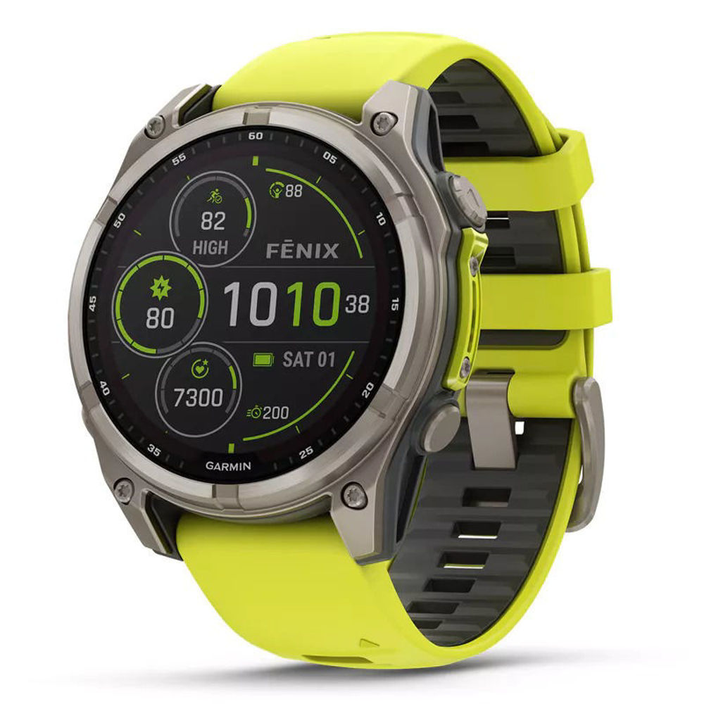 Picture of GARMIN FENIX 8 47mm SOLAR SAPPHIRE TITANIUM AMP YELLOW