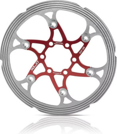 Picture of ROTOR DISKA XLC BR-X59 6 160  Hole Brake Disc Red / Silver